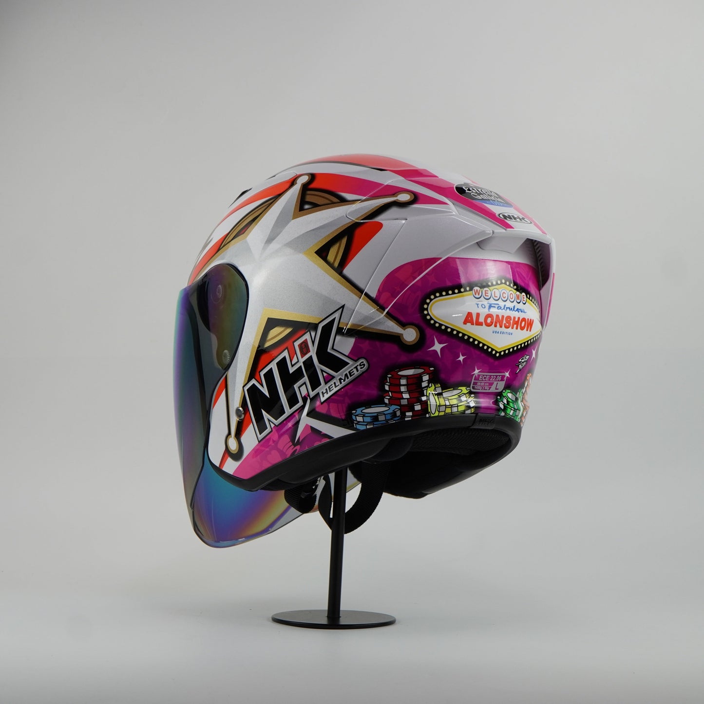 NHK Helmet S1GP S Alonso #7 (Star White Glossy)