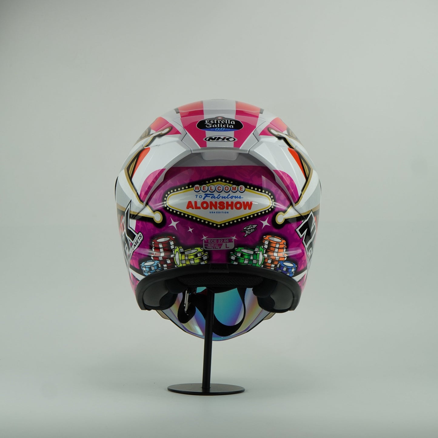 NHK Helmet S1GP S Alonso #7 (Star White Glossy)