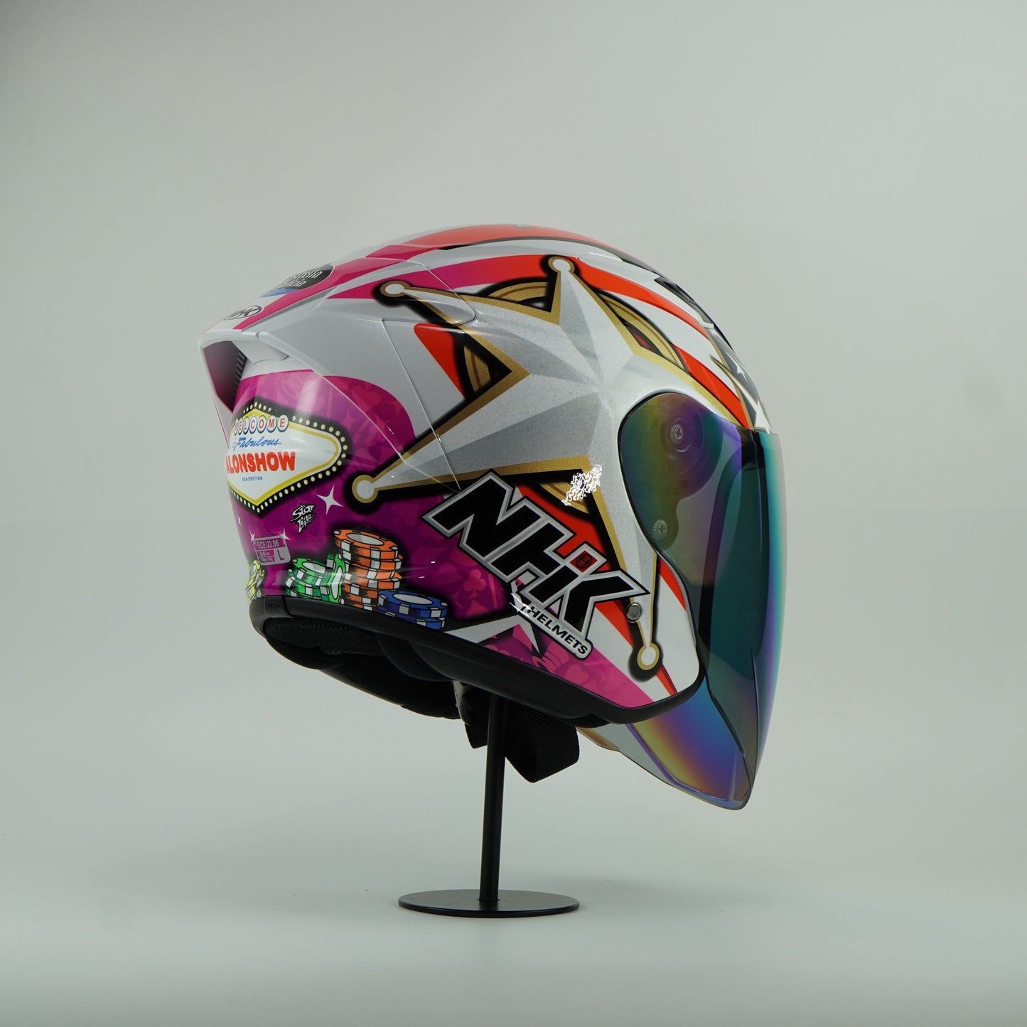 NHK Helmet S1GP S Alonso #7 (Star White Glossy)