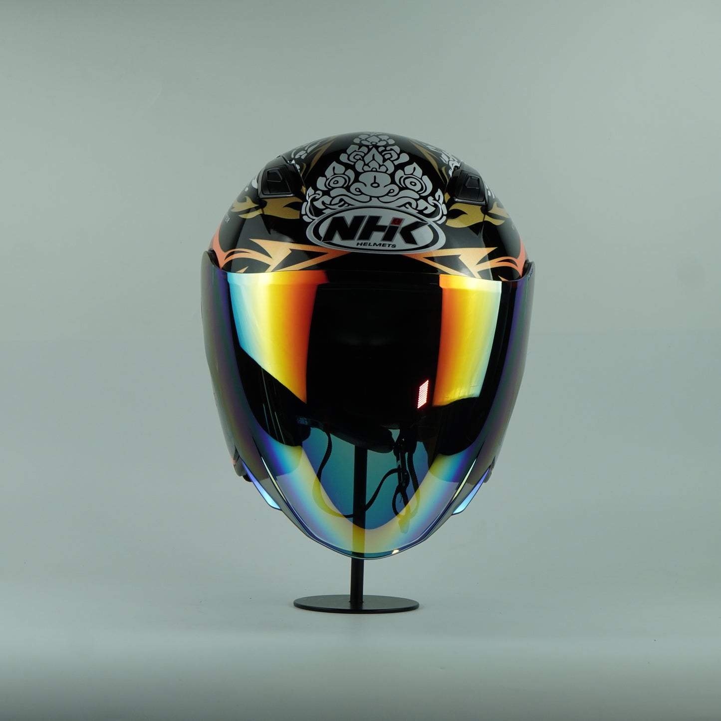 NHK Helmet S1GP S Chanon (Black/Orange Glossy)