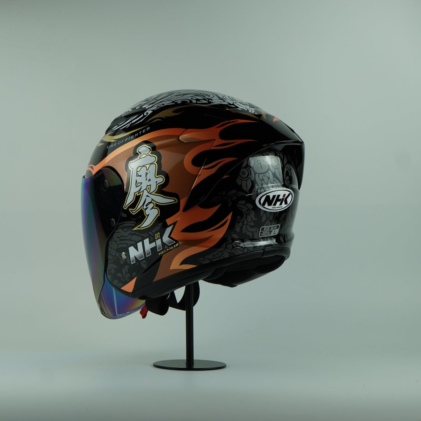 NHK Helmet S1GP S Chanon (Black/Orange Glossy)