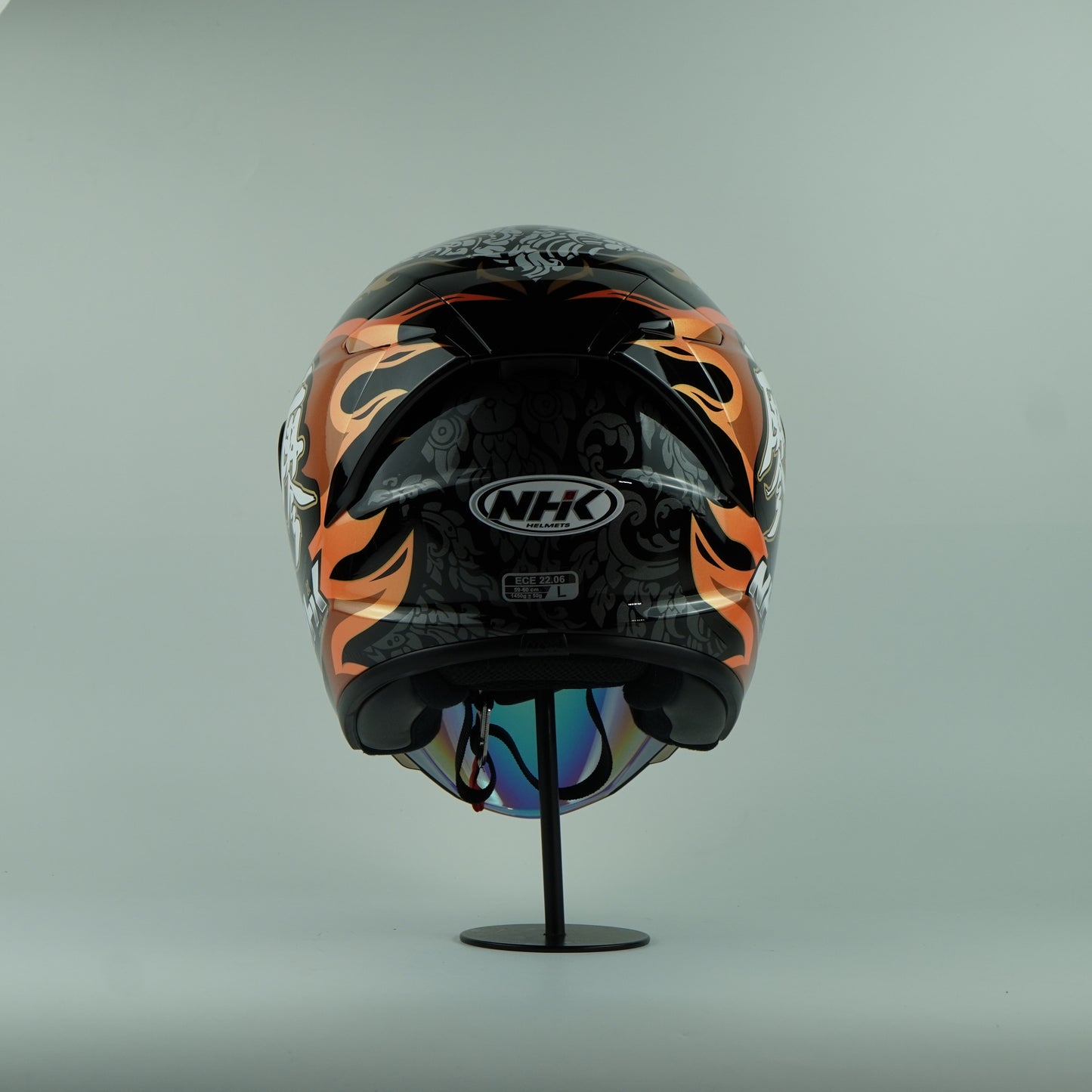 NHK Helmet S1GP S Chanon (Black/Orange Glossy)