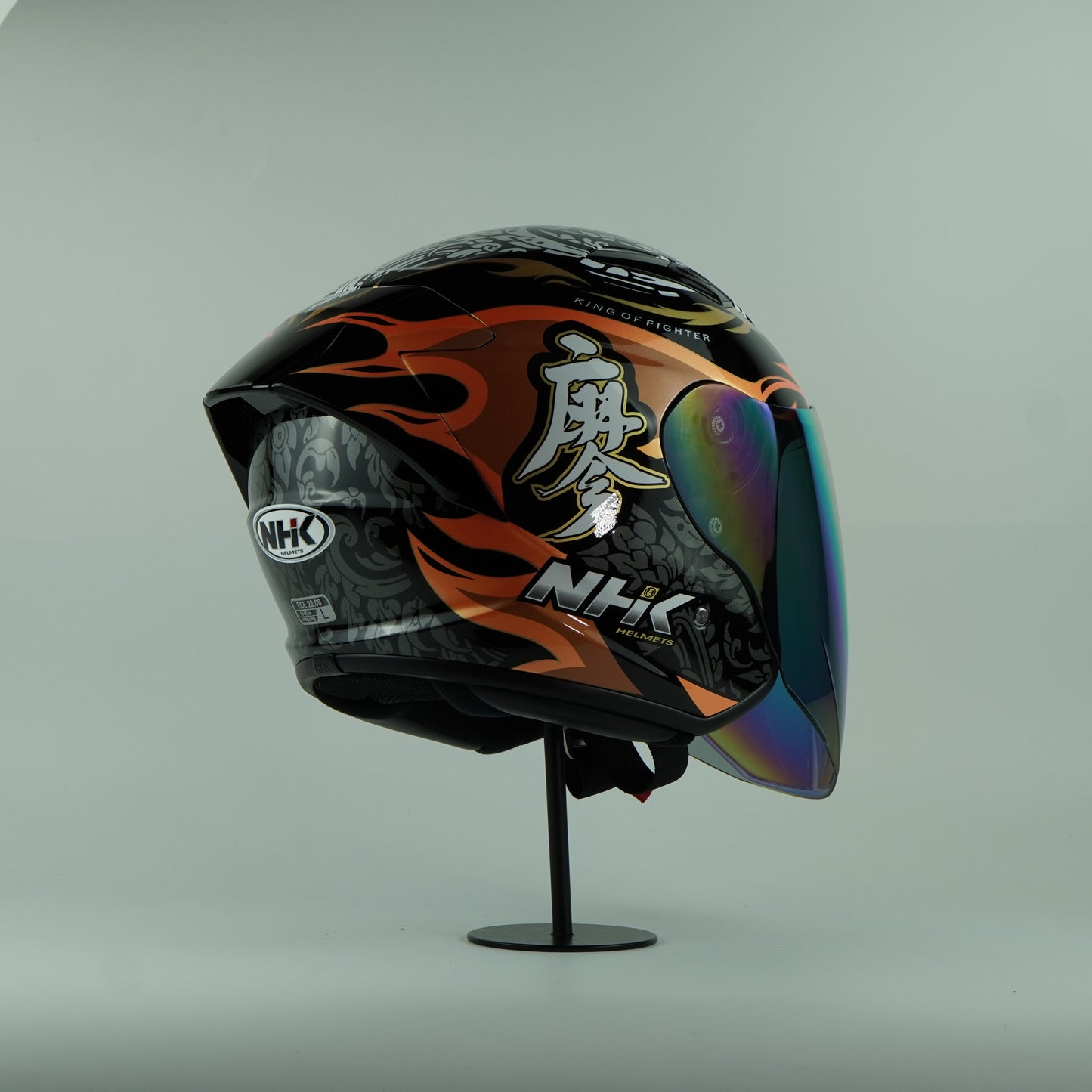NHK Helmet S1GP S Chanon (Black/Orange Glossy)