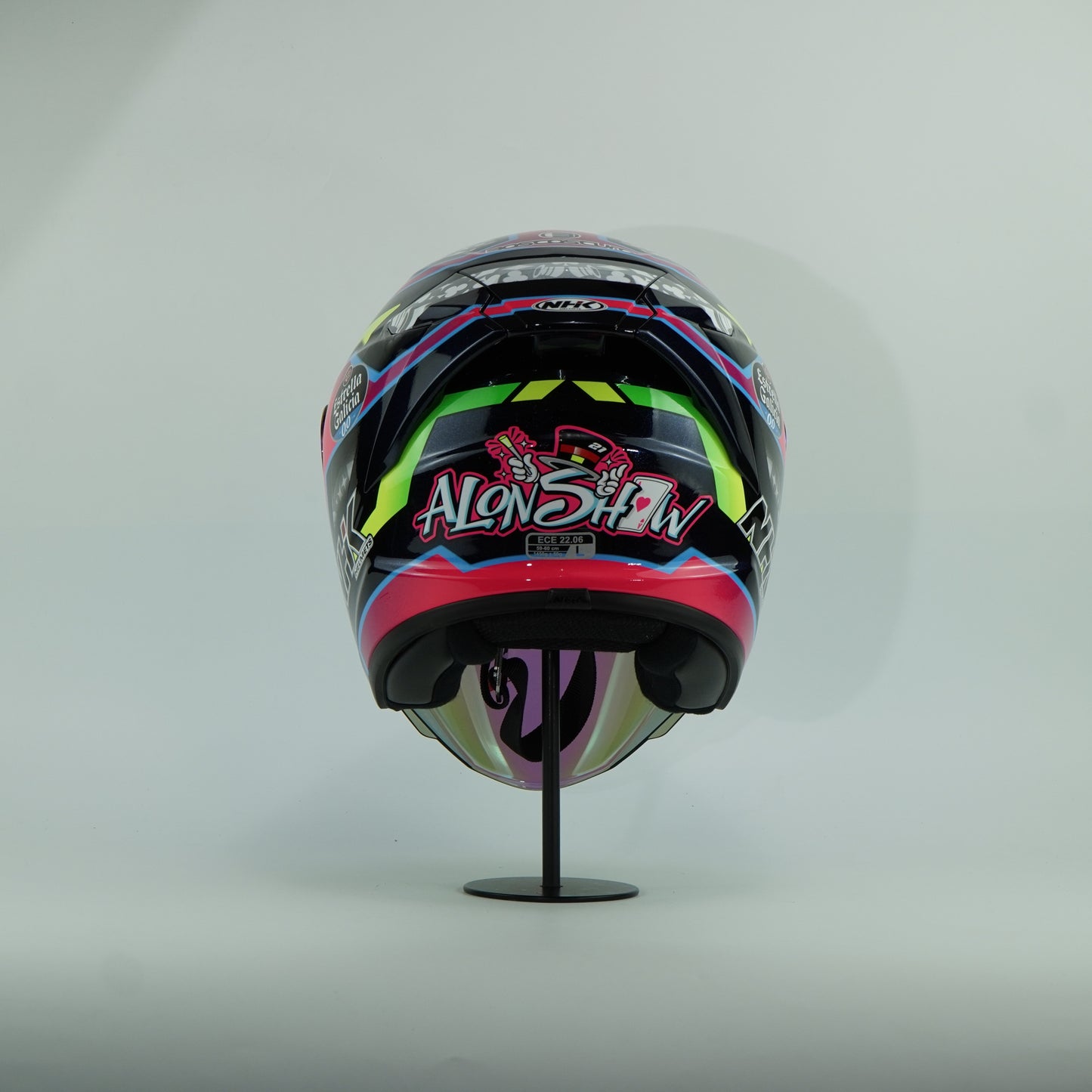 NHK Helmet S1GP S Alonso #10 (Black Metallic Blue Glossy)