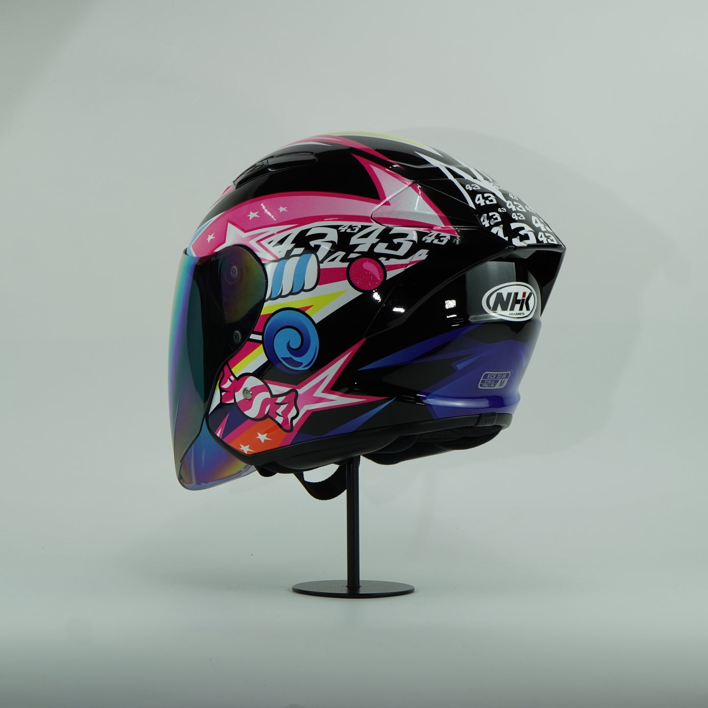 NHK Helmet S1GP S Candy Star (Black/Pink Glossy)