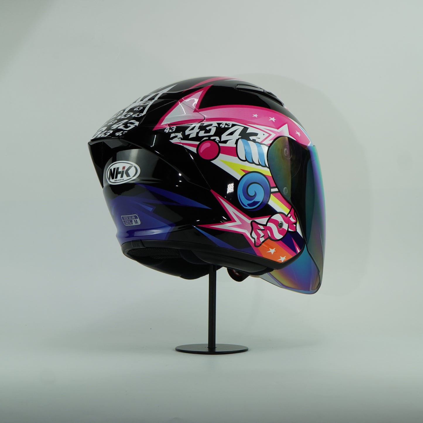 NHK Helmet S1GP S Candy Star (Black/Pink Glossy)