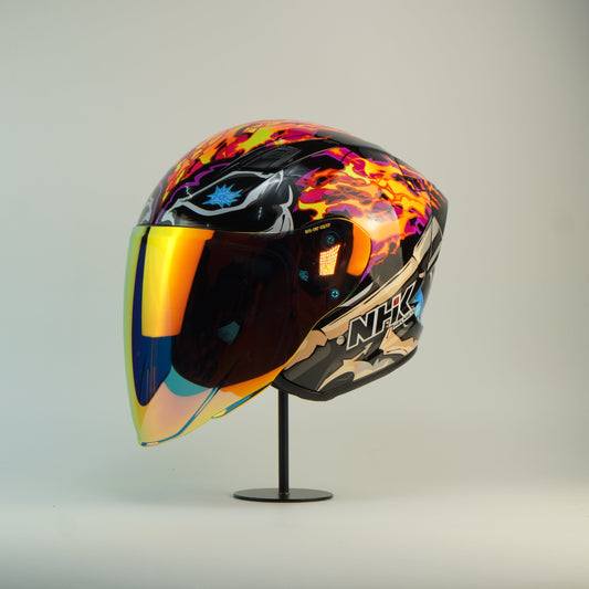 NHK Helmet S1GP S Afif Amran (Black/Orange Glossy)