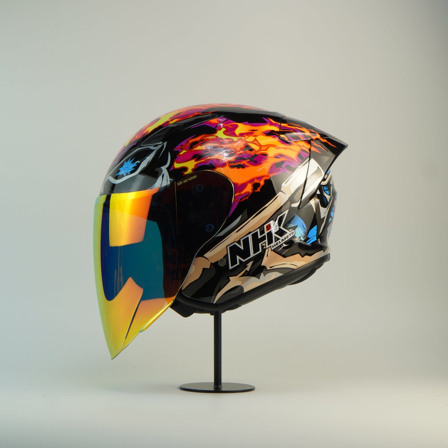 NHK Helmet S1GP S Afif Amran (Black/Orange Glossy)