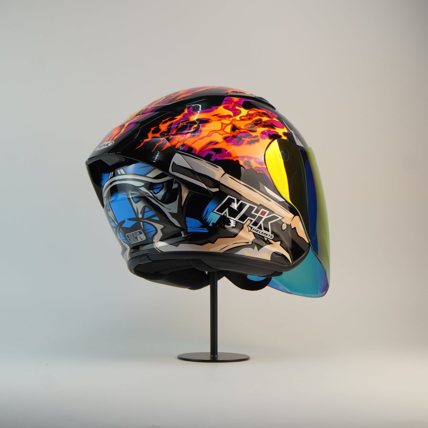 NHK Helmet S1GP S Afif Amran (Black/Orange Glossy)