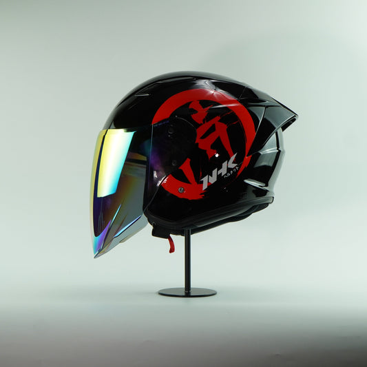 NHK Helmet S1GP S Kanji #1 (Black/Red Glossy)