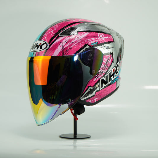 NHK Helmet S1GP S Archie (Chrome Silver Glossy)