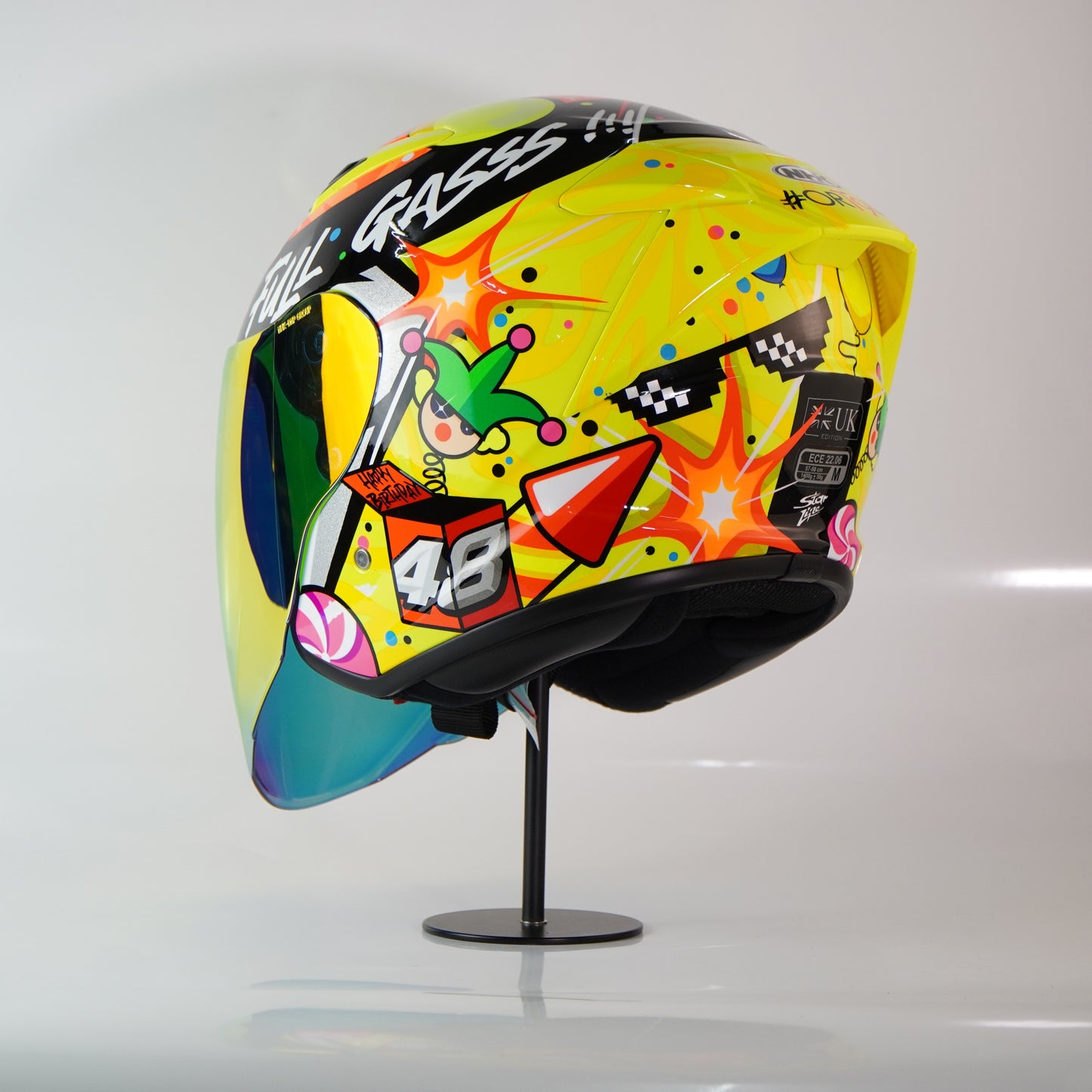 NHK Helmet S1GP S Ortola #5 (Yellow Flo Glossy)