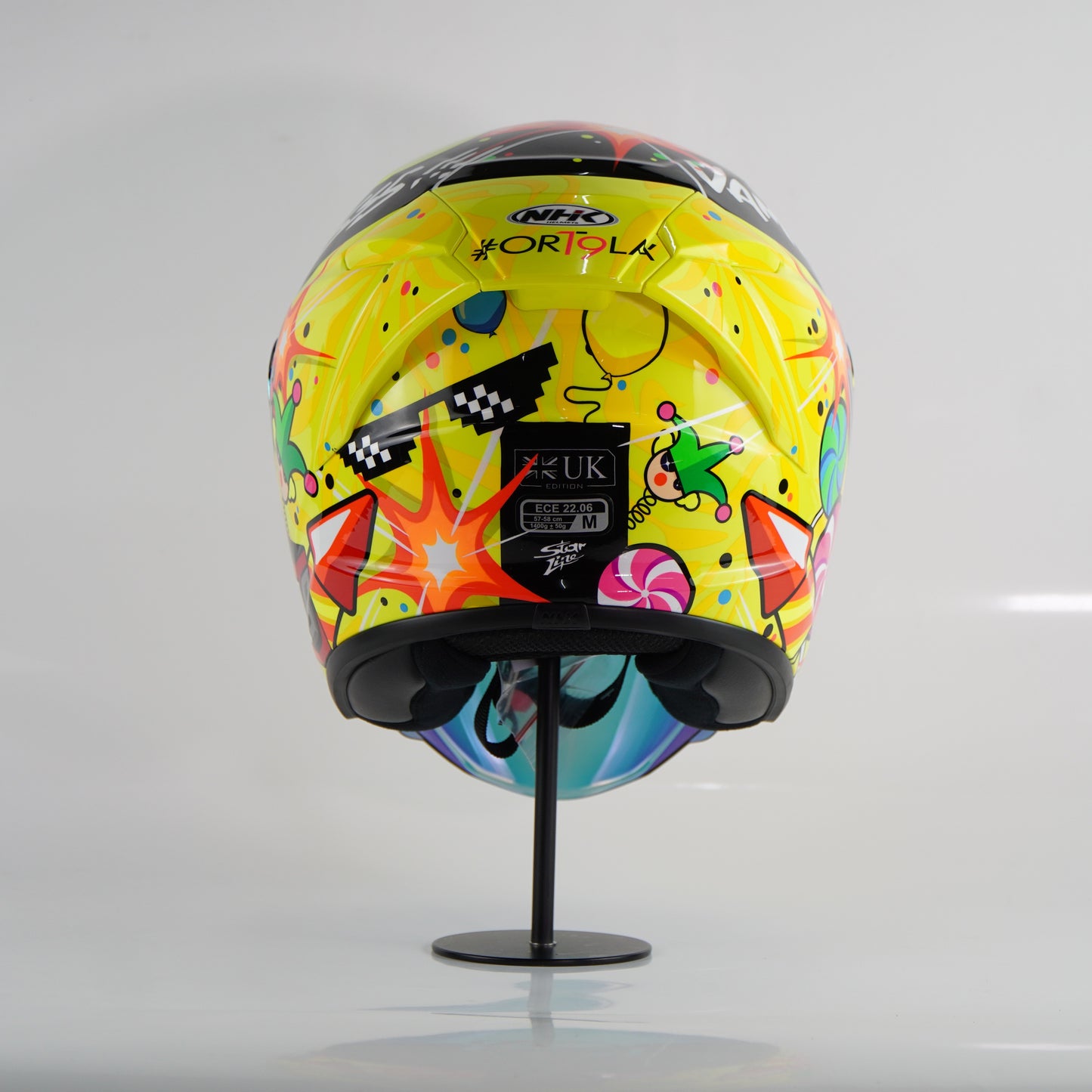 NHK Helmet S1GP S Ortola #5 (Yellow Flo Glossy)
