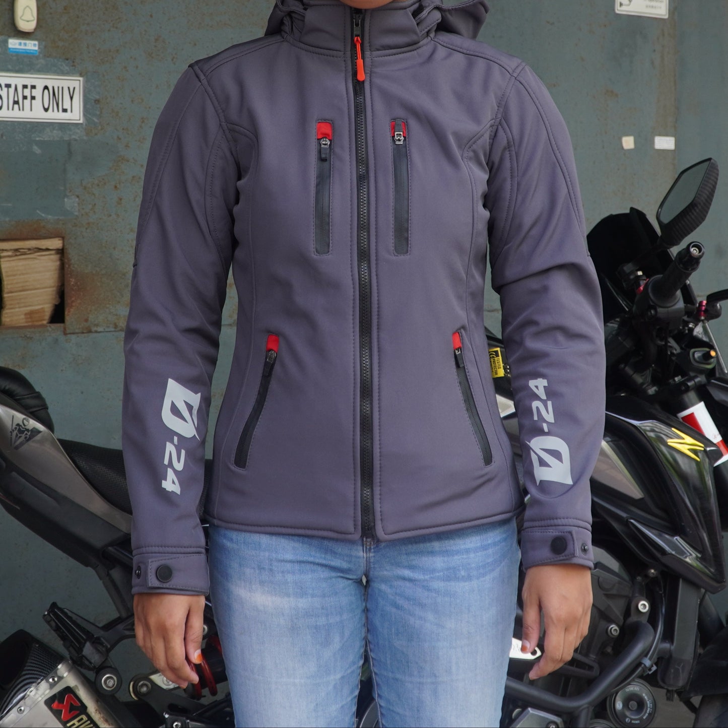 Durian Bikers D-24 Lady Jacket Parka (Grey)