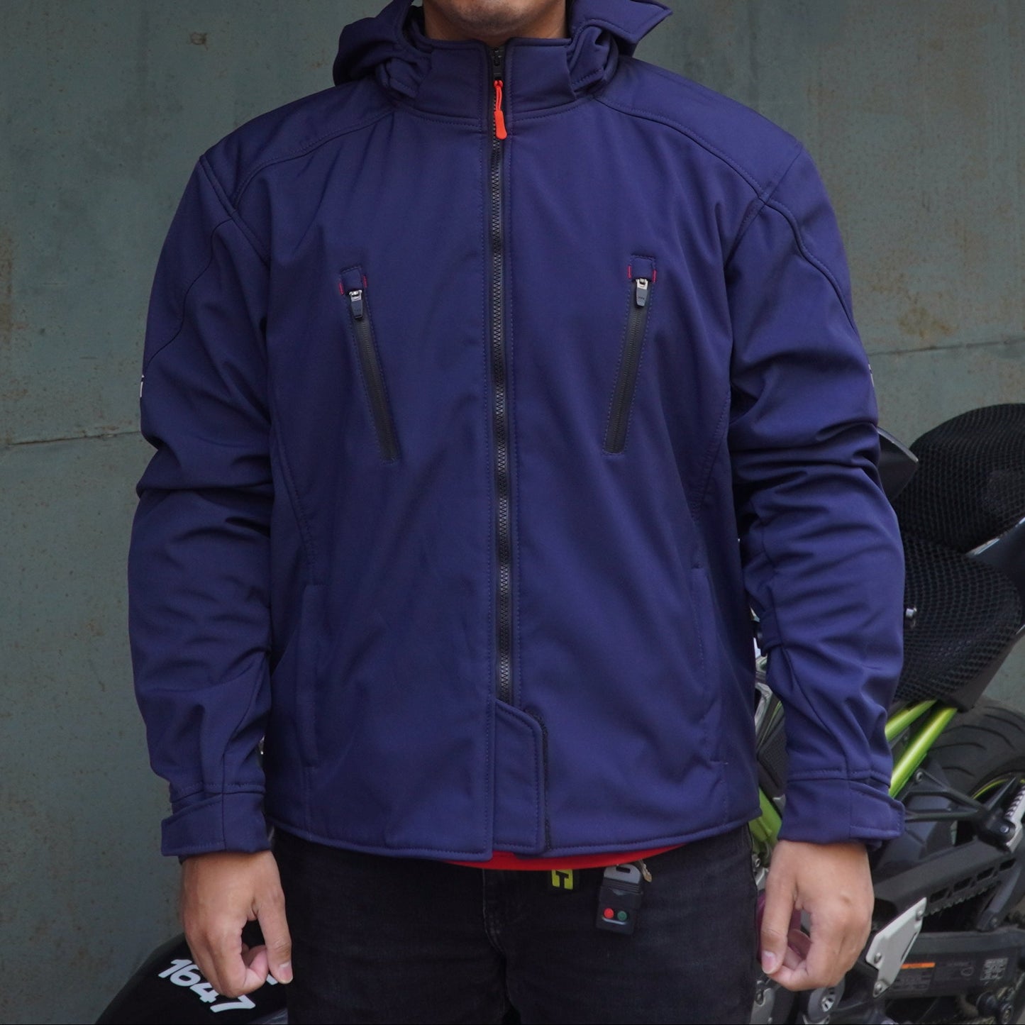 Durian Bikers D-24 Men Jacket Parka (Navy Blue)