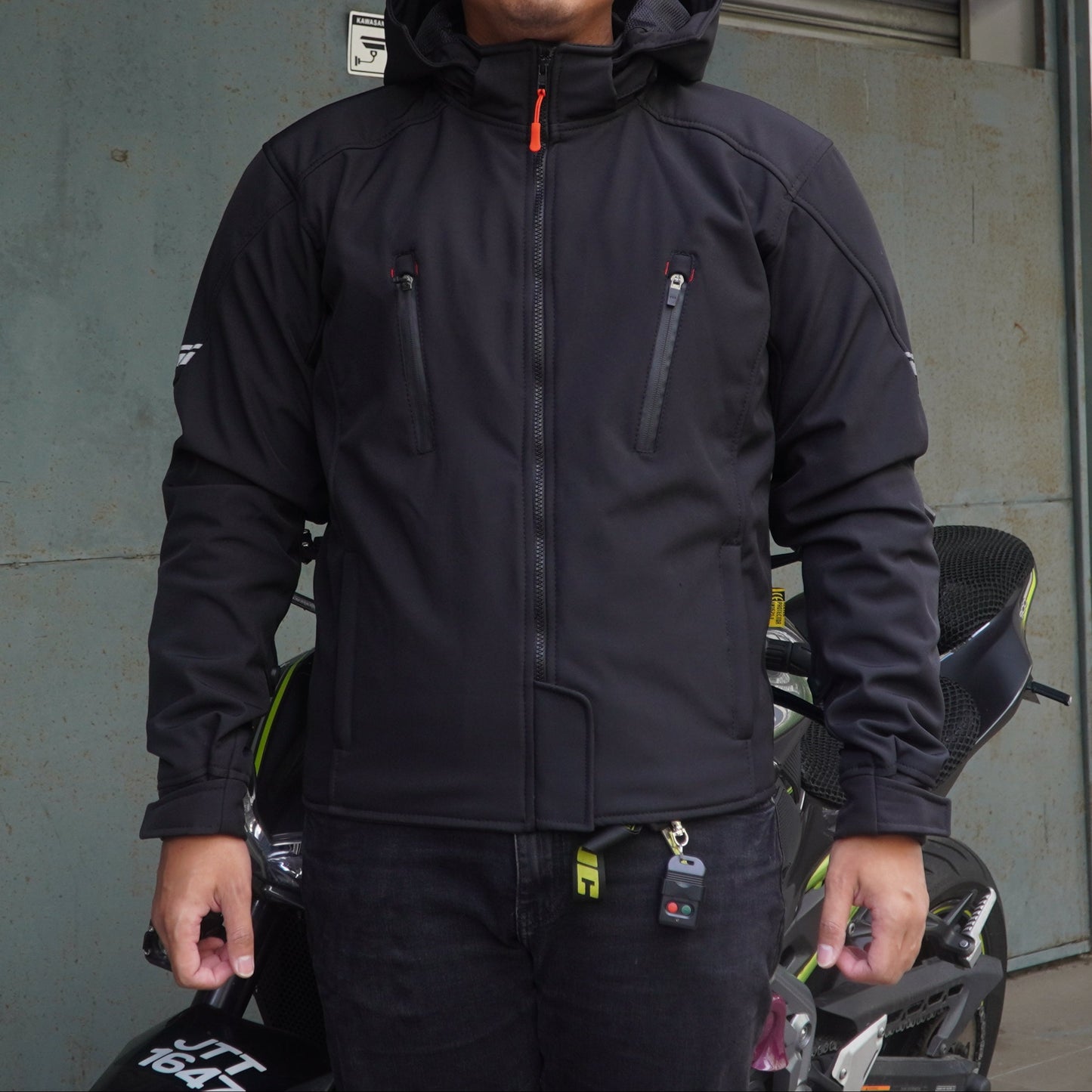 Durian Bikers D-24 Men Jacket Parka (Black)