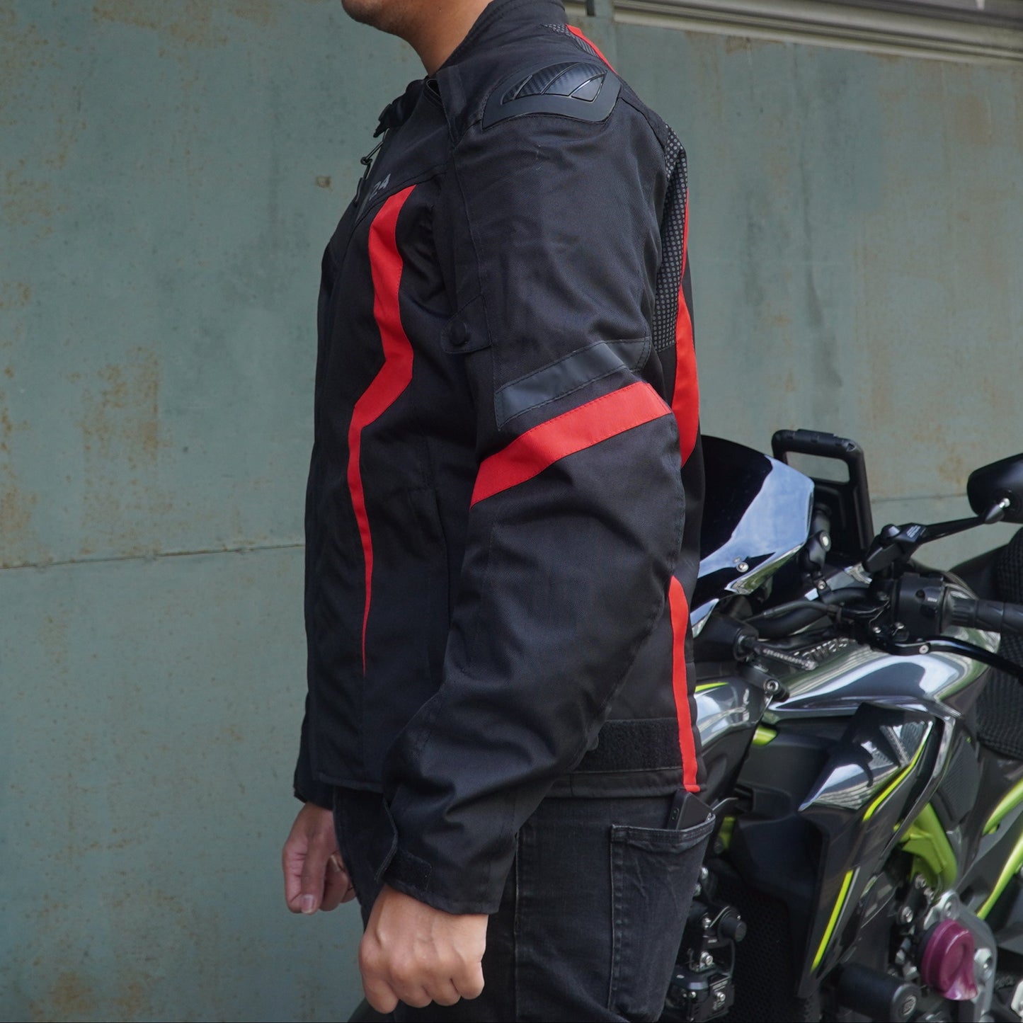 Durian Bikers D-24 Men Jacket Mesh (Black/Red)
