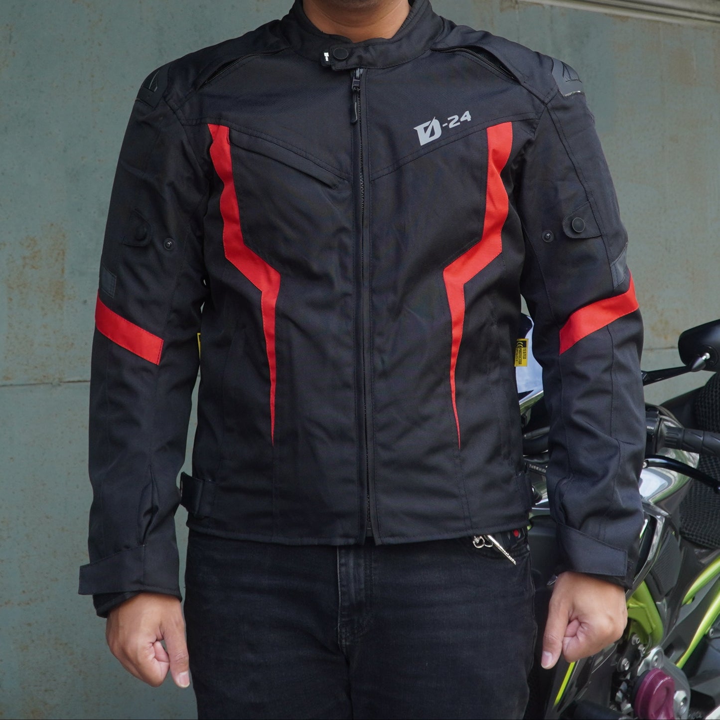 Durian Bikers D-24 Men Jacket Mesh (Black/Red)