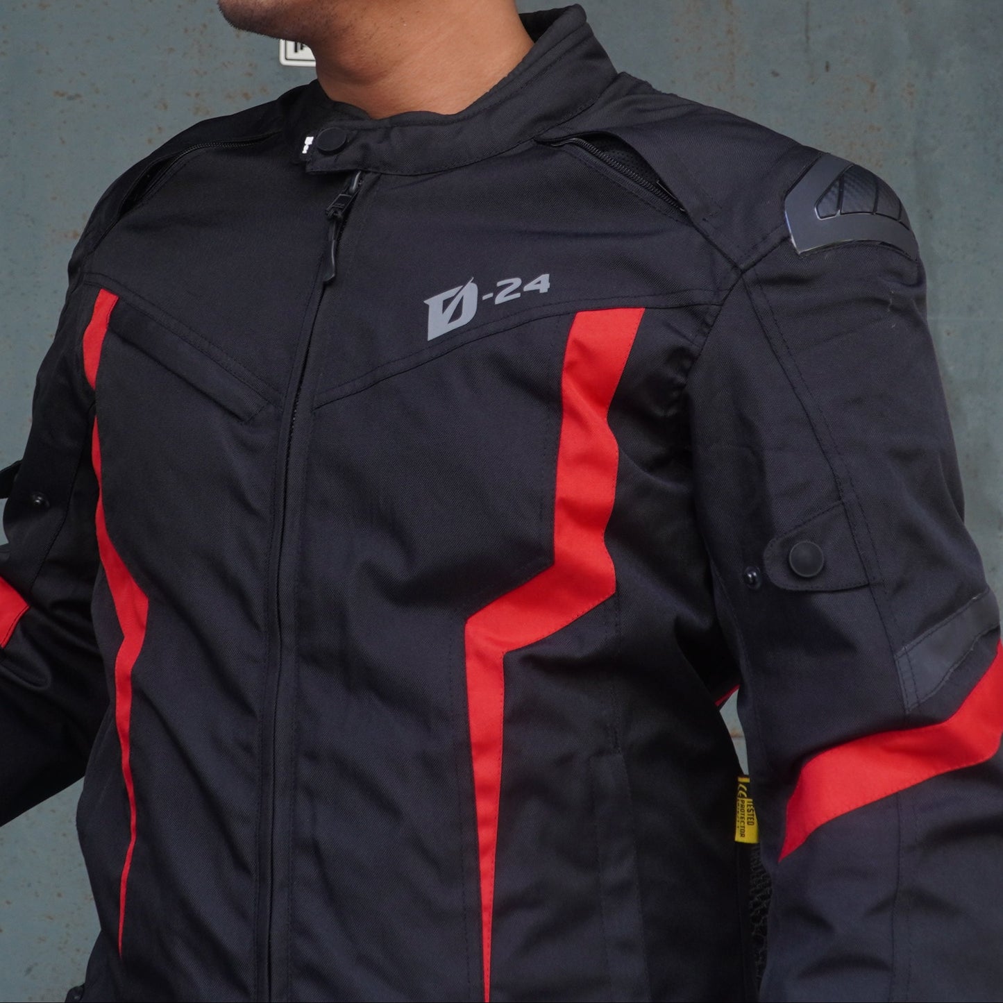 Durian Bikers D-24 Men Jacket Mesh (Black/Red)