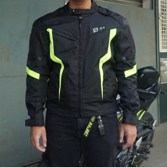 Durian Bikers D-24 Men Jacket Mesh (Black/Hi Viz)
