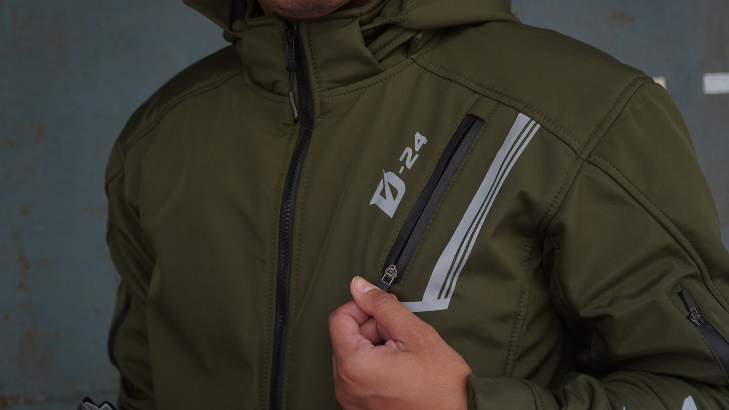 Durian Bikers D-24 Men Jacket Parka (Army Green)