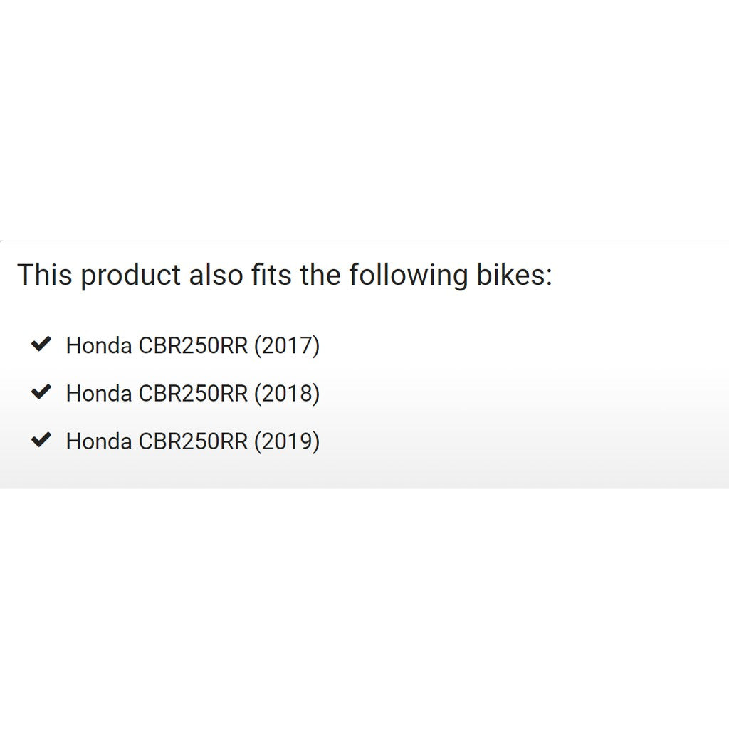 R&G Downpipe Grille fits for the Honda CBR250RR (’17-) (DG0024BK)