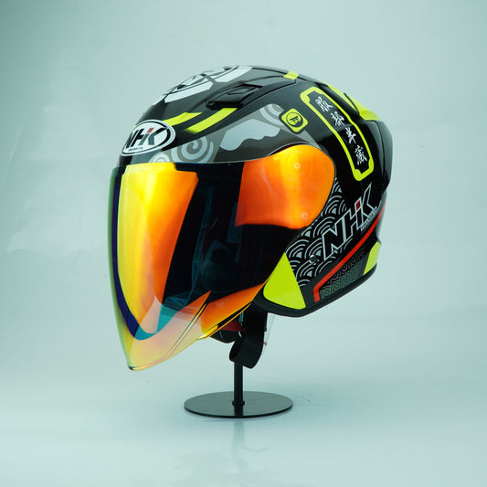 NHK Helmet S1GP S Bushido (Black/Yellow Glossy)