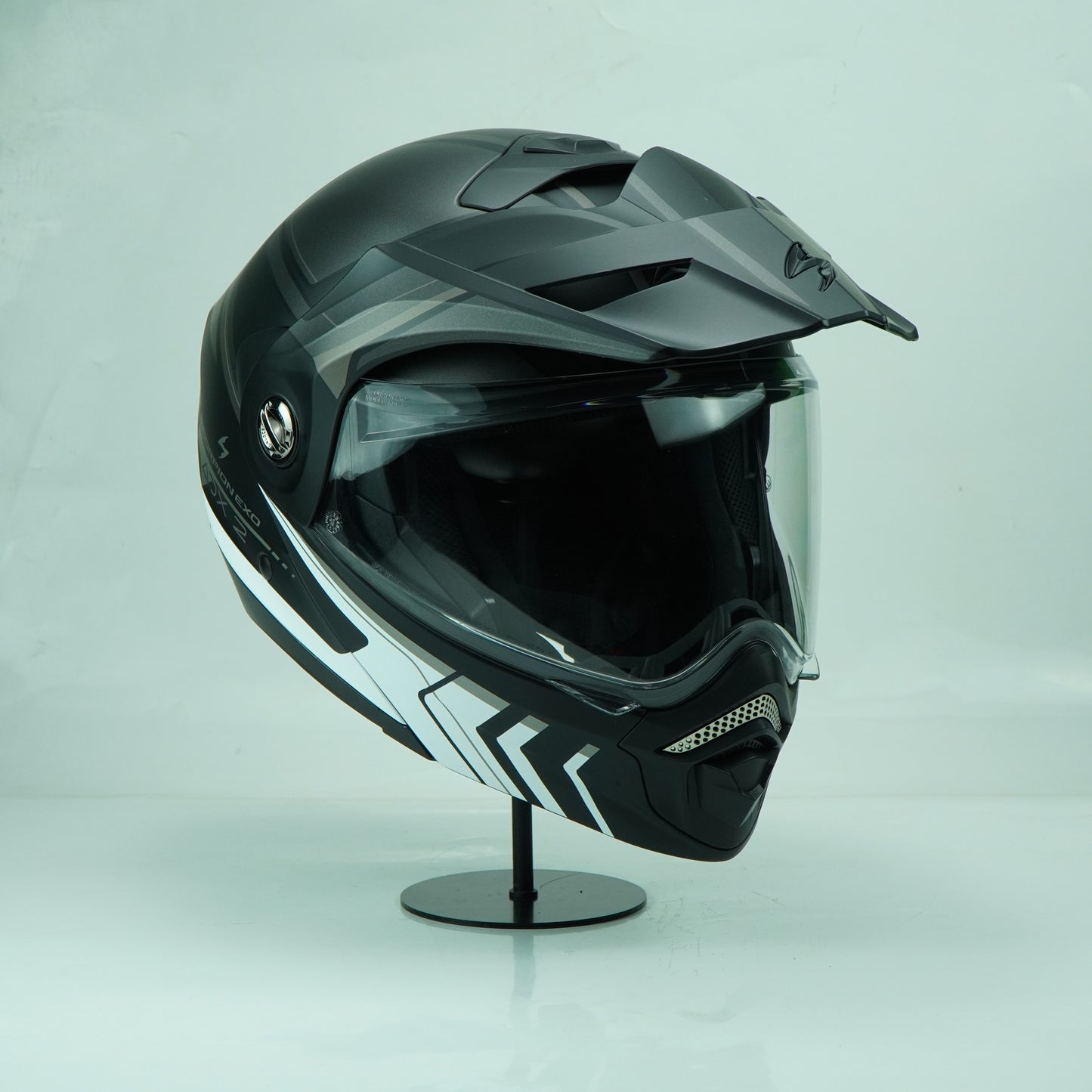 Scorpion Helmet ADX-2 (Lewis Matt Black Silver)