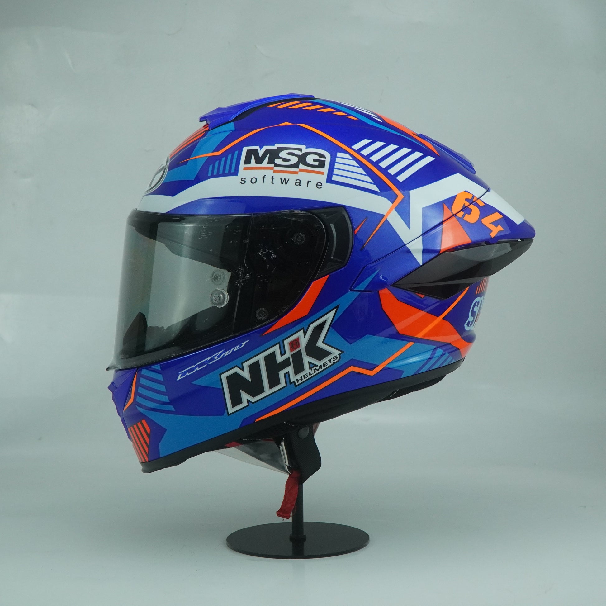 NHK Helmet K5R SV Bobend #5 (Blue Bo Glossy) – Durian Bikers NHK Helmet K5R SV Bobend #5 (Blue Bo Glossy) – Durian Bikers