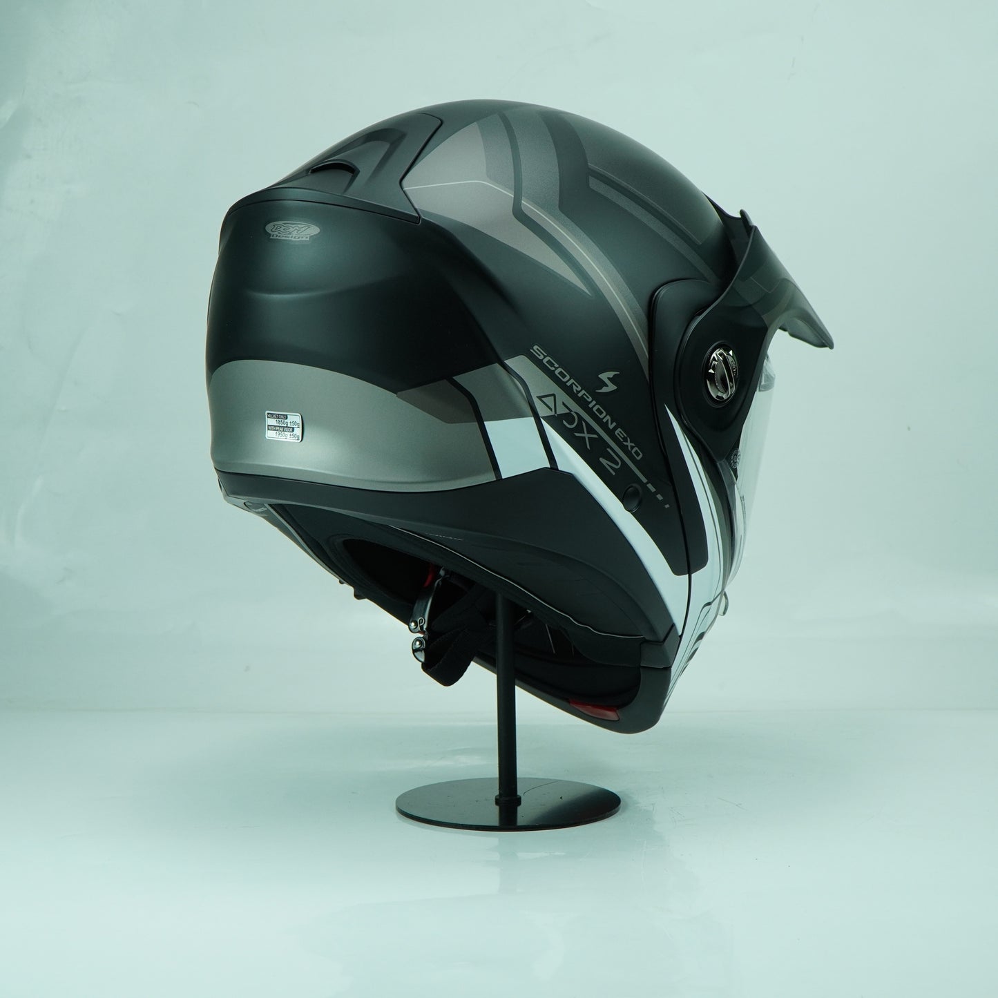 Scorpion Helmet ADX-2 (Lewis Matt Black Silver)