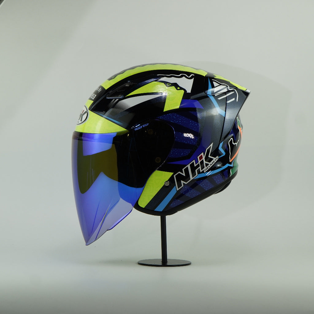 NHK Helmet S1GP S Roberts (Black Metallic Blue Glossy)