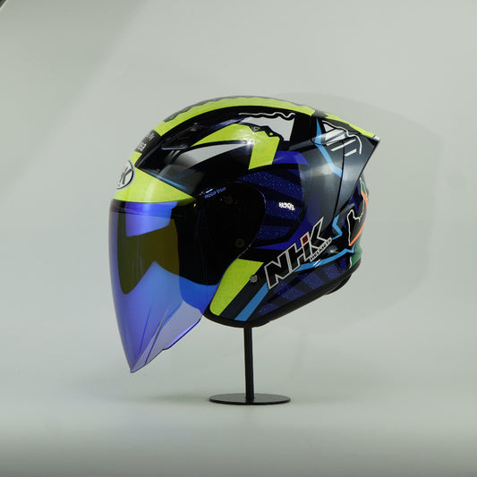 NHK Helmet S1GP S Roberts (Black Metallic Blue Glossy)