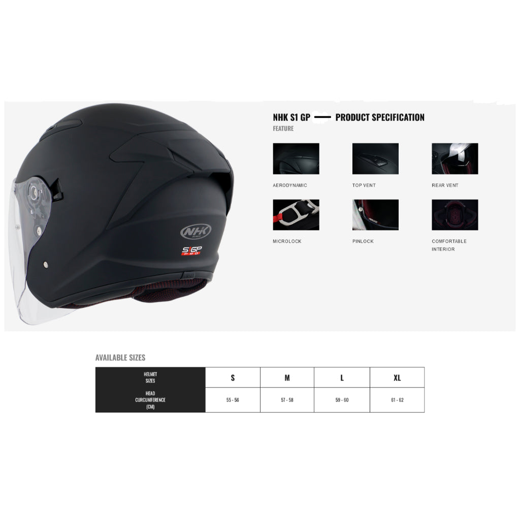 NHK Helmet S1GP S Mural (Black/Red Glossy)