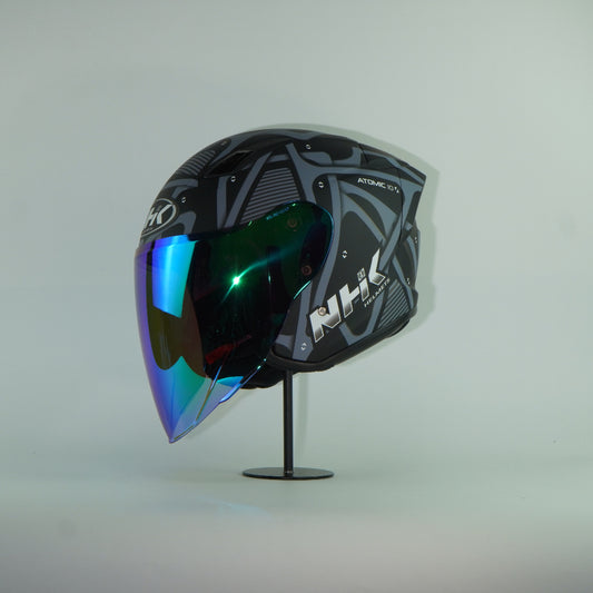 NHK Helmet S1GP S Atomic (Black/Silver Doft)