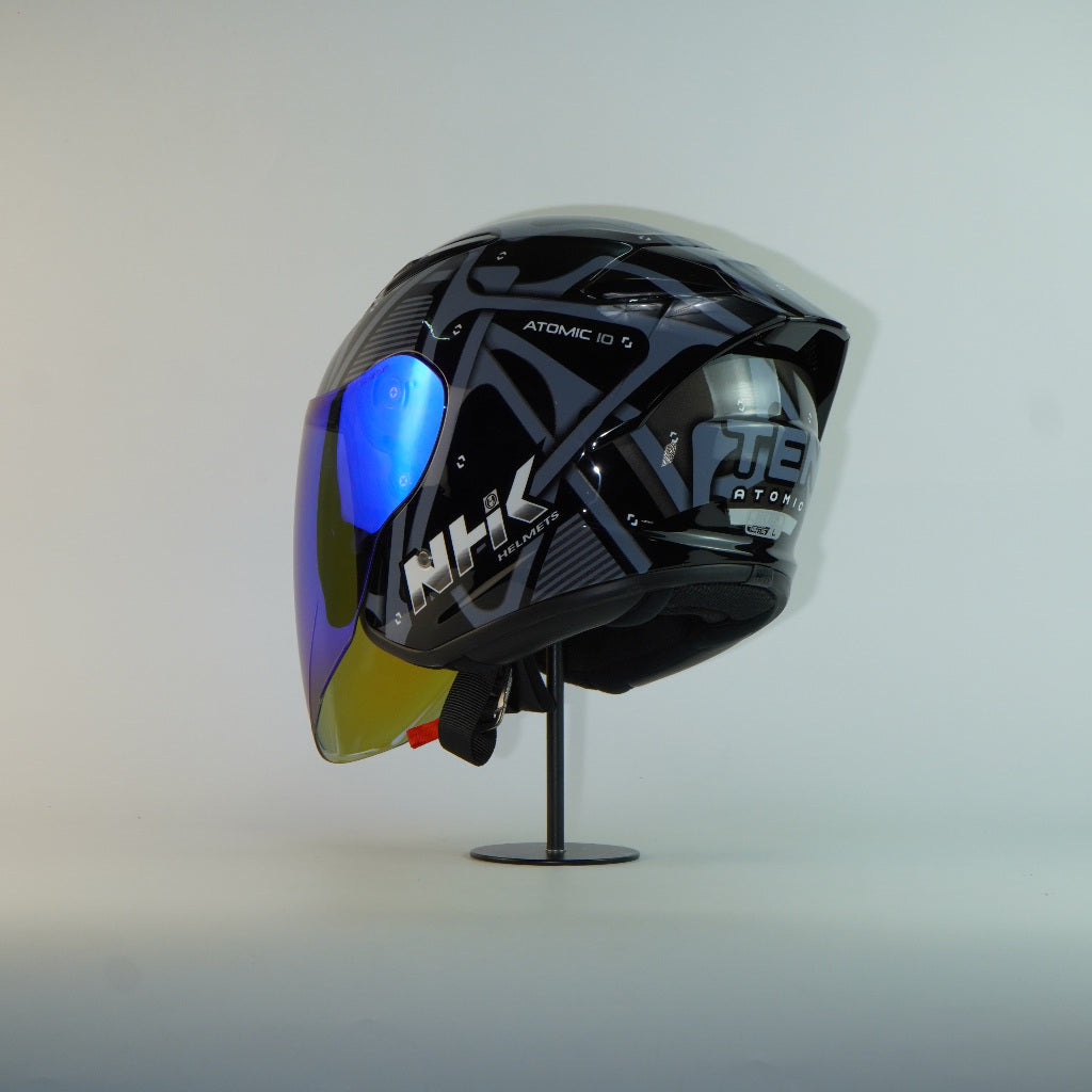 NHK Helmet S1GP S Atomic (Black/Silver Glossy)