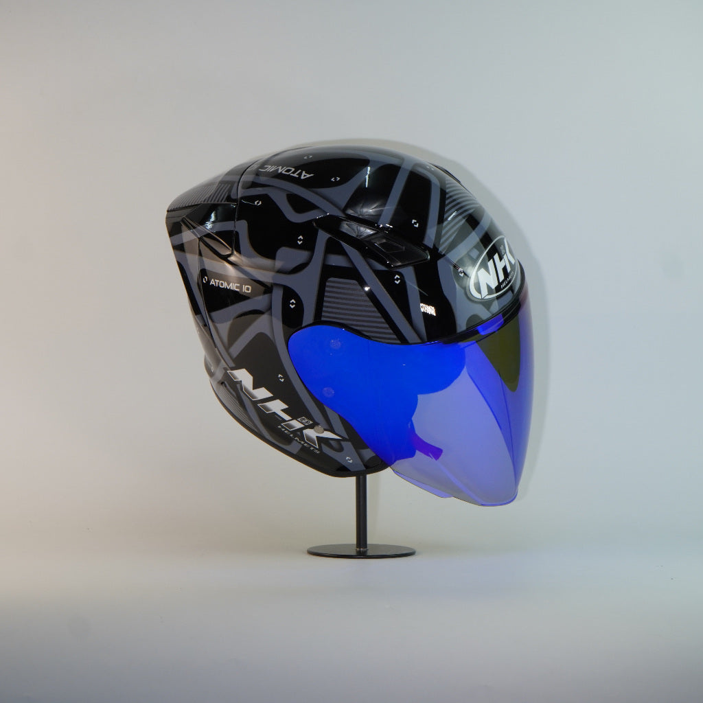 NHK Helmet S1GP S Atomic (Black/Silver Glossy)