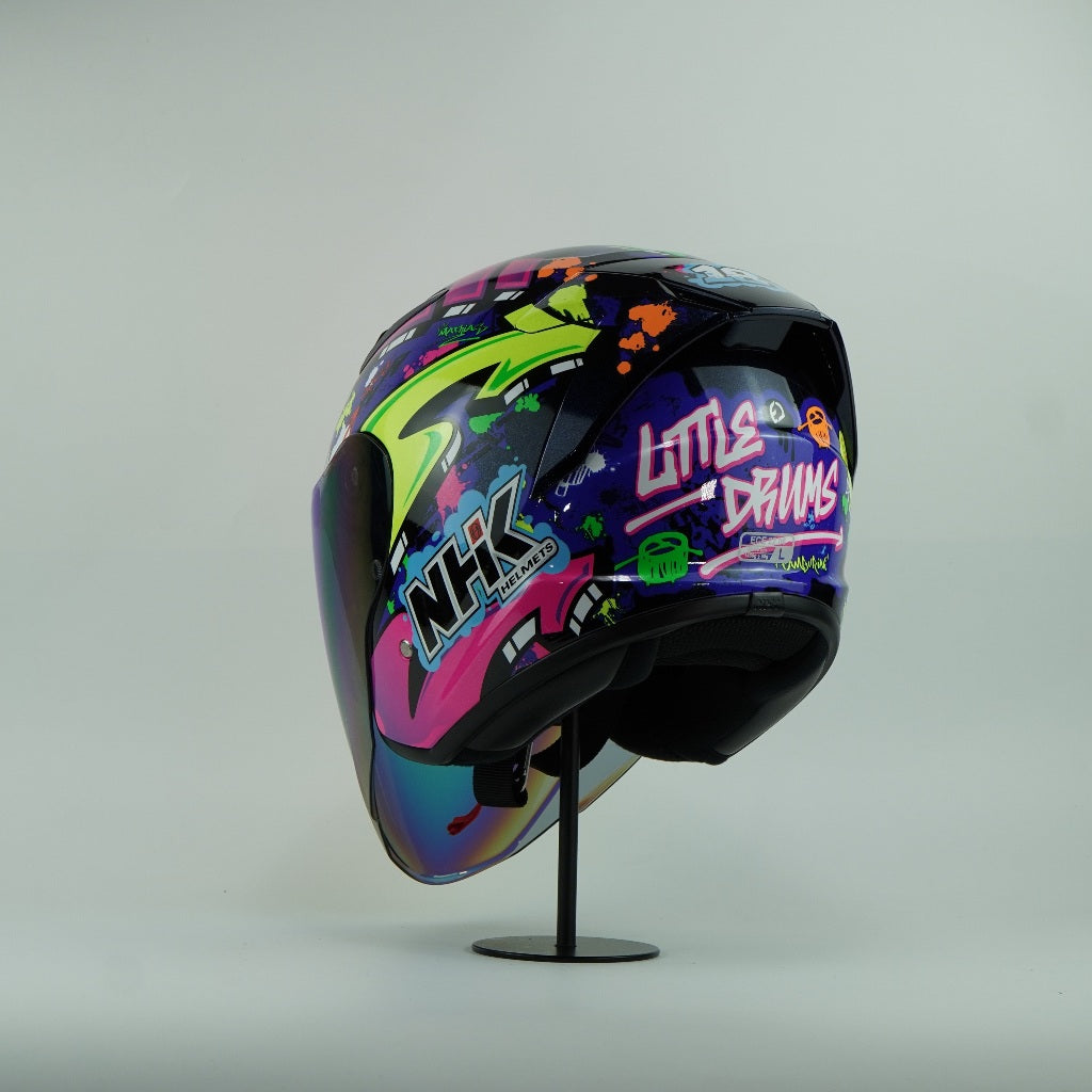 NHK Helmet S1GP S Tamburini (Black Met Blue Glossy)