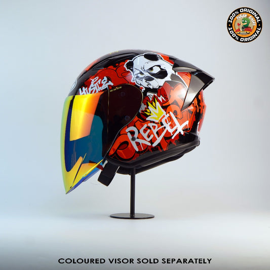 NHK Helmet S1GP S Mural (Black/Red Glossy)