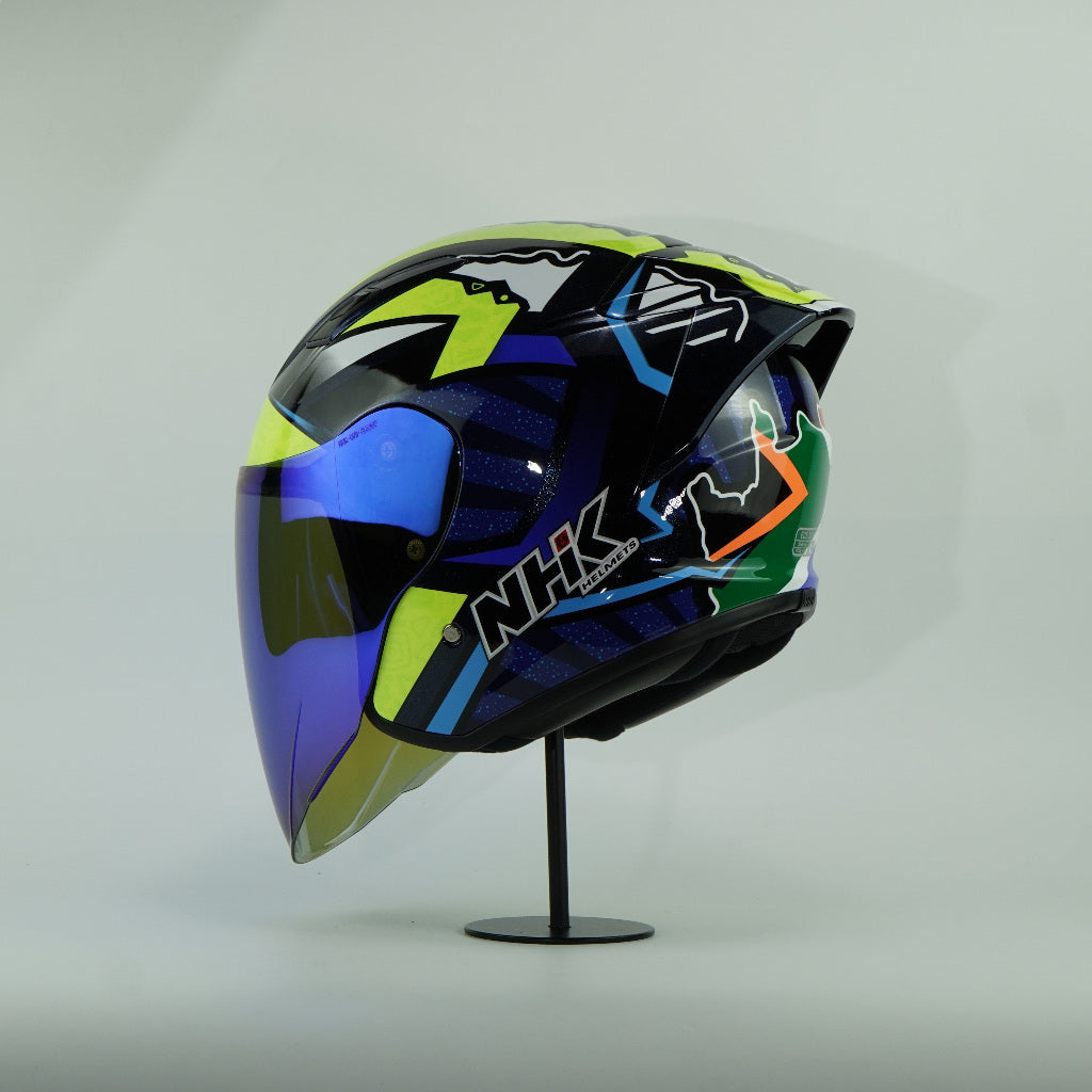 NHK Helmet S1GP S Roberts (Black Metallic Blue Glossy)