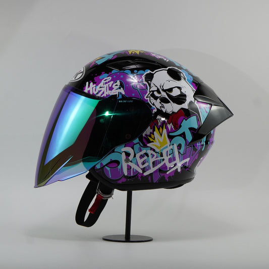 NHK Helmet S1GP S Mural (Black/Tosca Glossy)