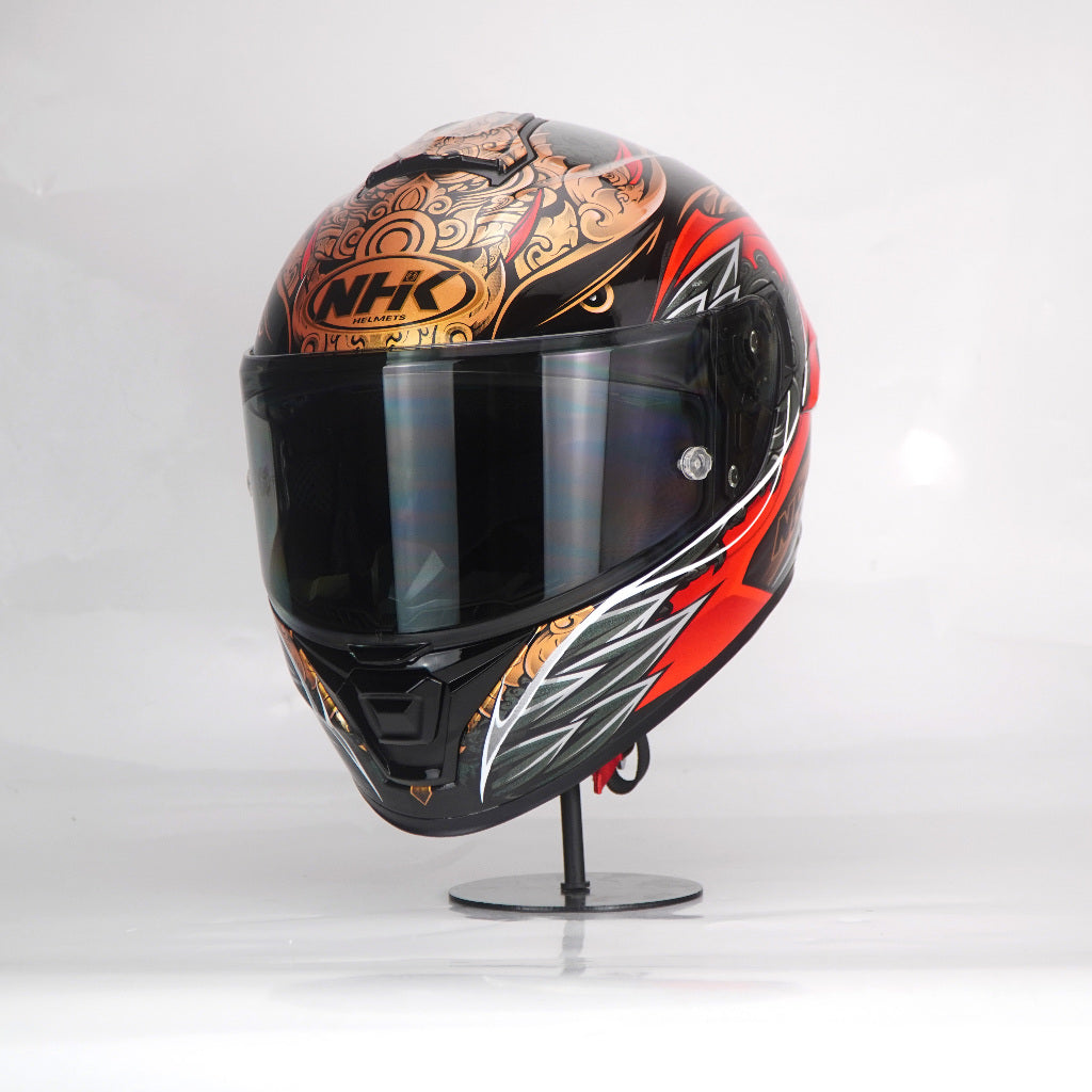 NHK Helmet K5R SV Balinese Garuda (Black Glossy)