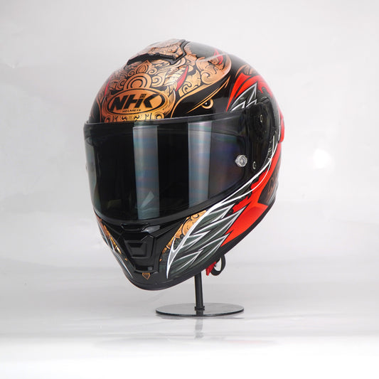 NHK Helmet K5R SV Balinese Garuda (Black Glossy)