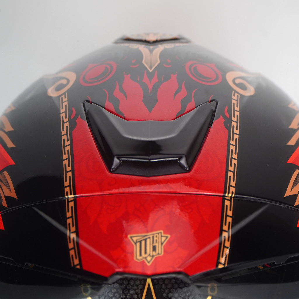 NHK Helmet K5R SV Balinese Garuda (Black Glossy)