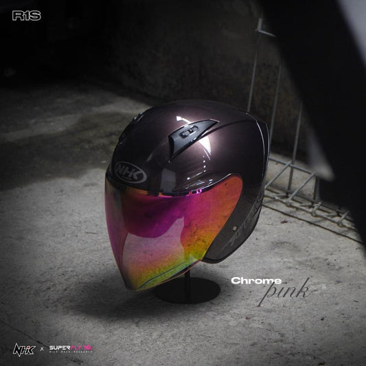 NHK R1S Visor Sparepart (Chrome Pink)