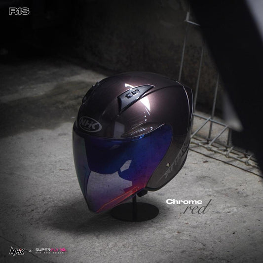 NHK R1S Visor Sparepart (Chrome Red)