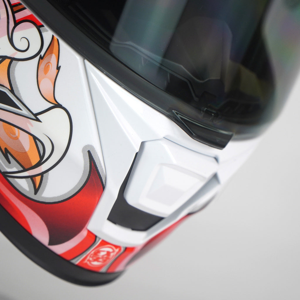 NHK Helmet K5R SV Alonso Lopez #8 (White Glossy)