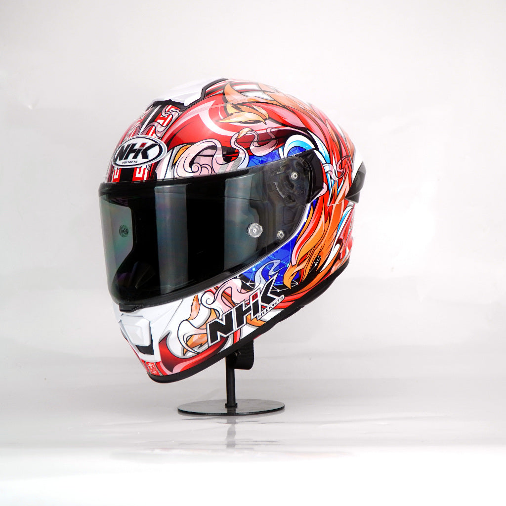 NHK Helmet K5R SV Alonso Lopez #8 (White Glossy)