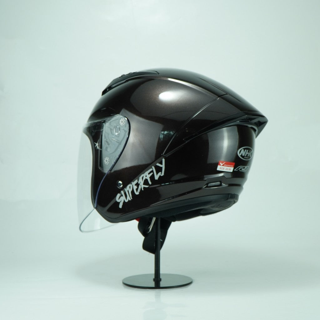 NHK Helmet R1S Solid (Crystal Dark Brown)