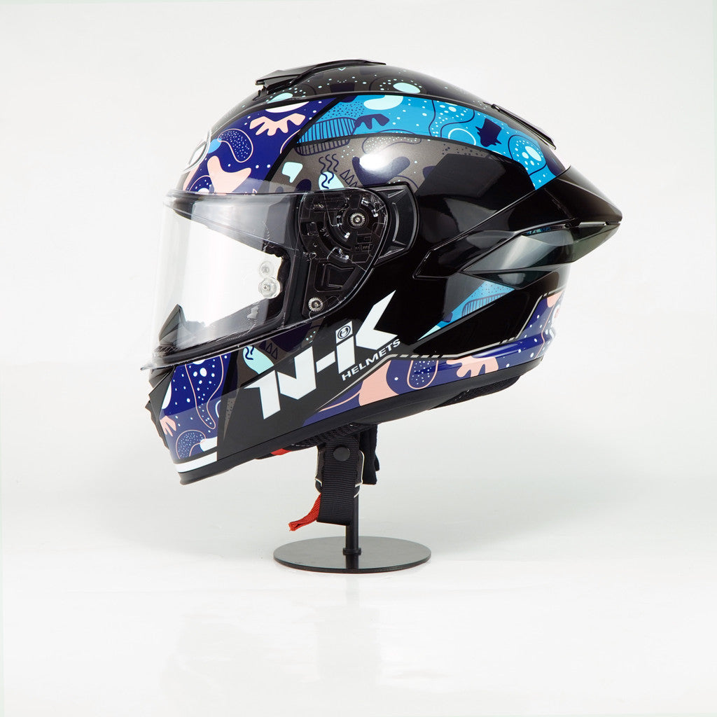 NHK Helmet K5R SV Bacteria (Black/Silver Glossy)