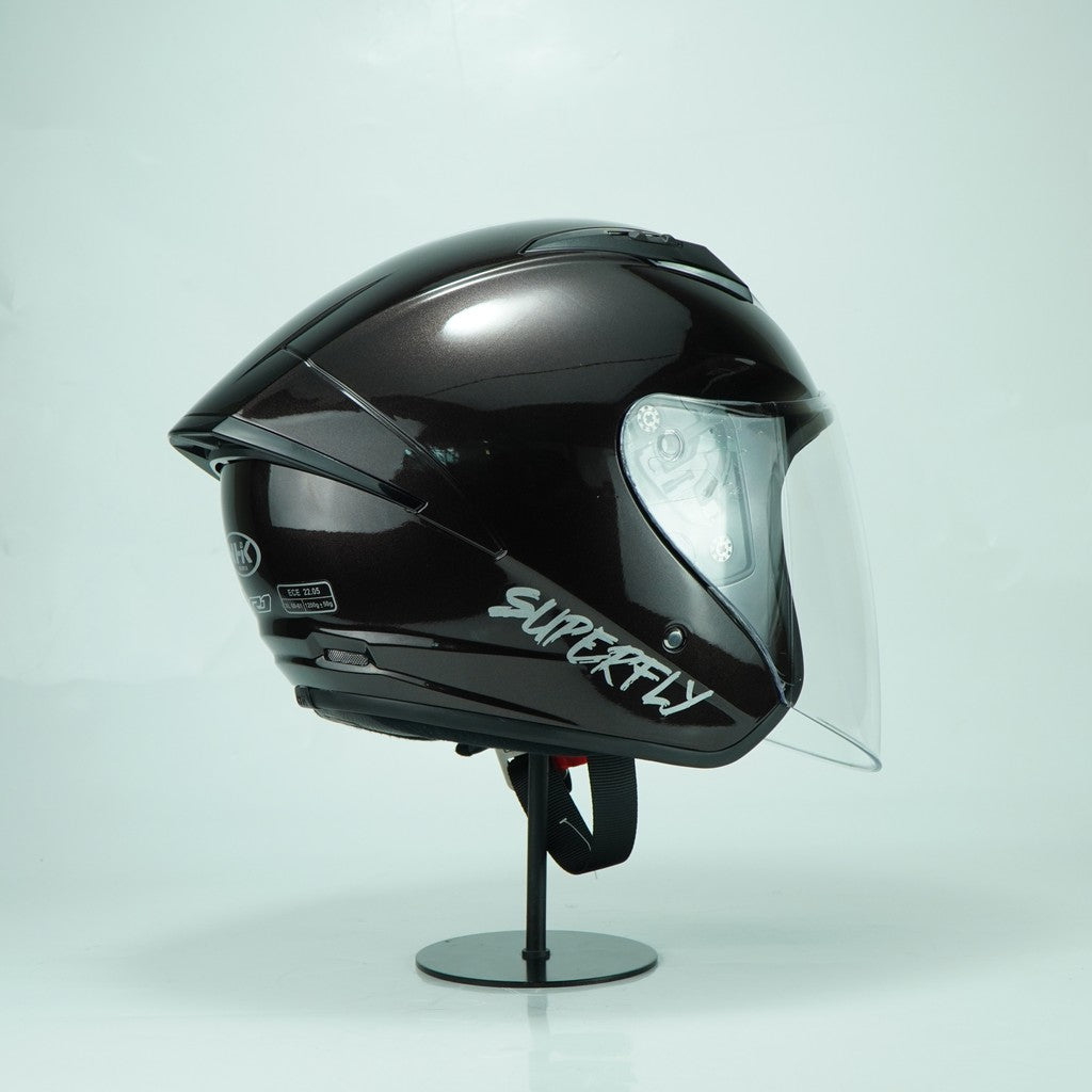 NHK Helmet R1S Solid (Crystal Dark Brown)